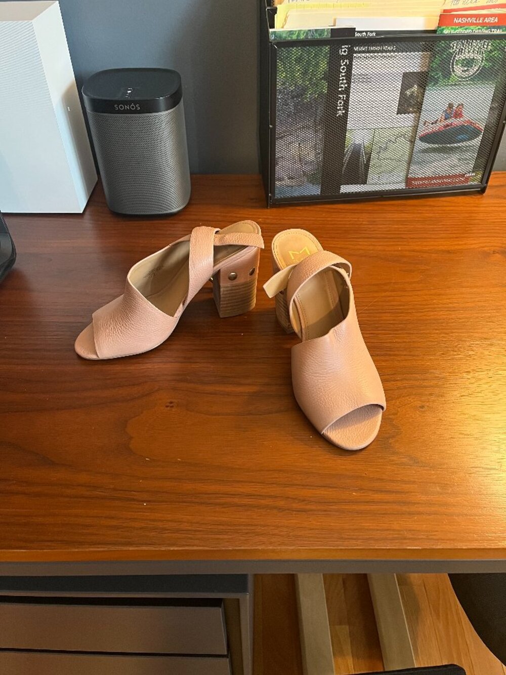 Marc Fisher Peep Toe Strappy Heeled Sandals - Size 6